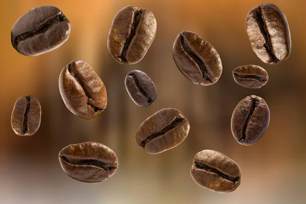 Frische Kaffeebohnen Sind Hintergrund — Stockfoto