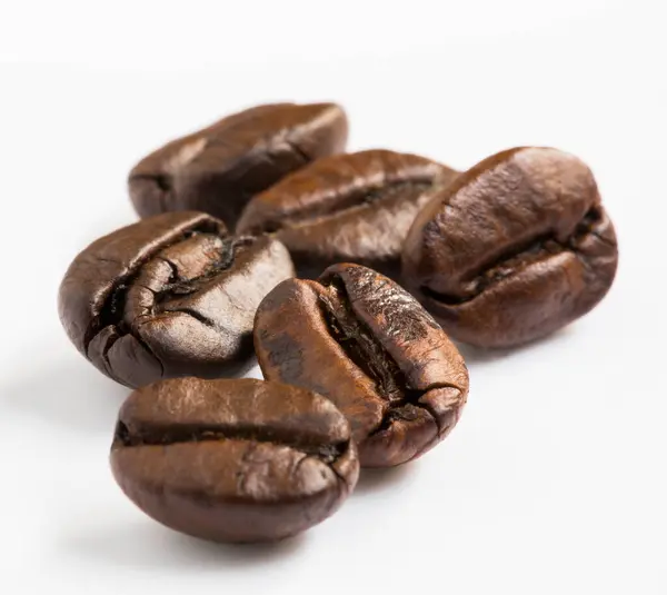 Fresh Coffee Beans White Background — Stock Photo, Image