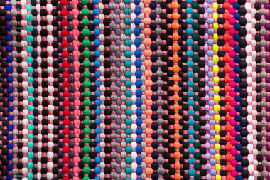 Renkli Afrika tarzı Peru tarzı halı yüzeyi. Yaklaş. Portumda bu motiften daha fazla & fazla tekstil.