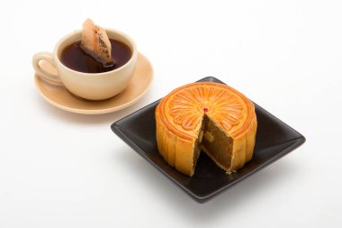 Ay çöreği ve çay, Çin güz festivali ortası yemekleri..