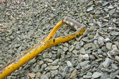 Taş yığını. inşaat için.