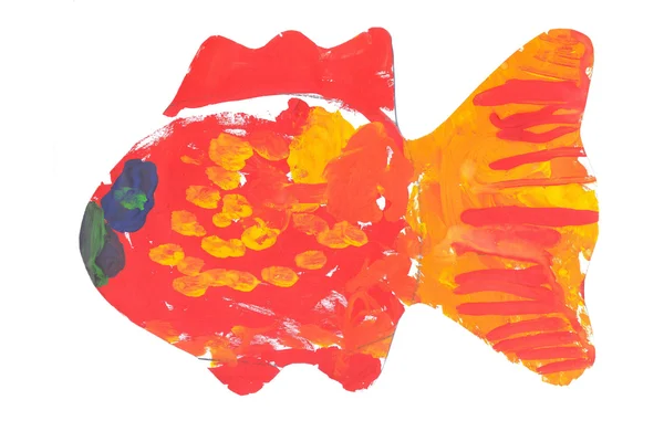 Çocuk çizim boyalar balık