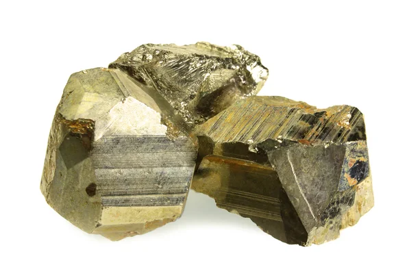 Pyrite eristetty valkoinen — kuvapankkivalokuva