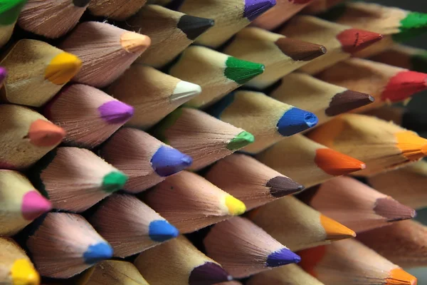 Leads of colored pencils — Stock Photo, Image