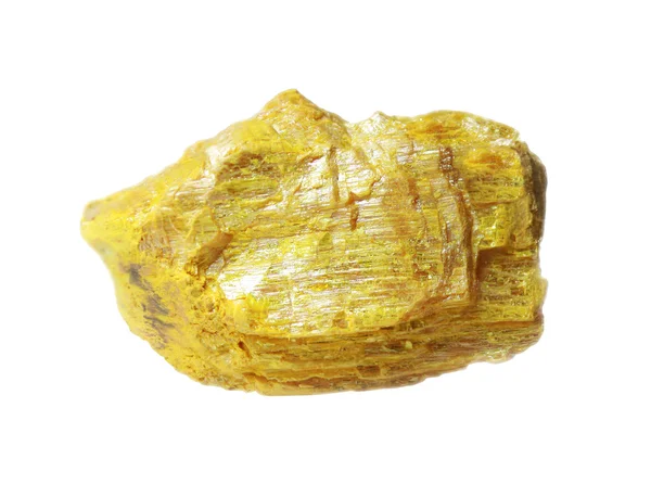 Orpiment mineral - sulfurat de arsenic — Fotografie, imagine de stoc
