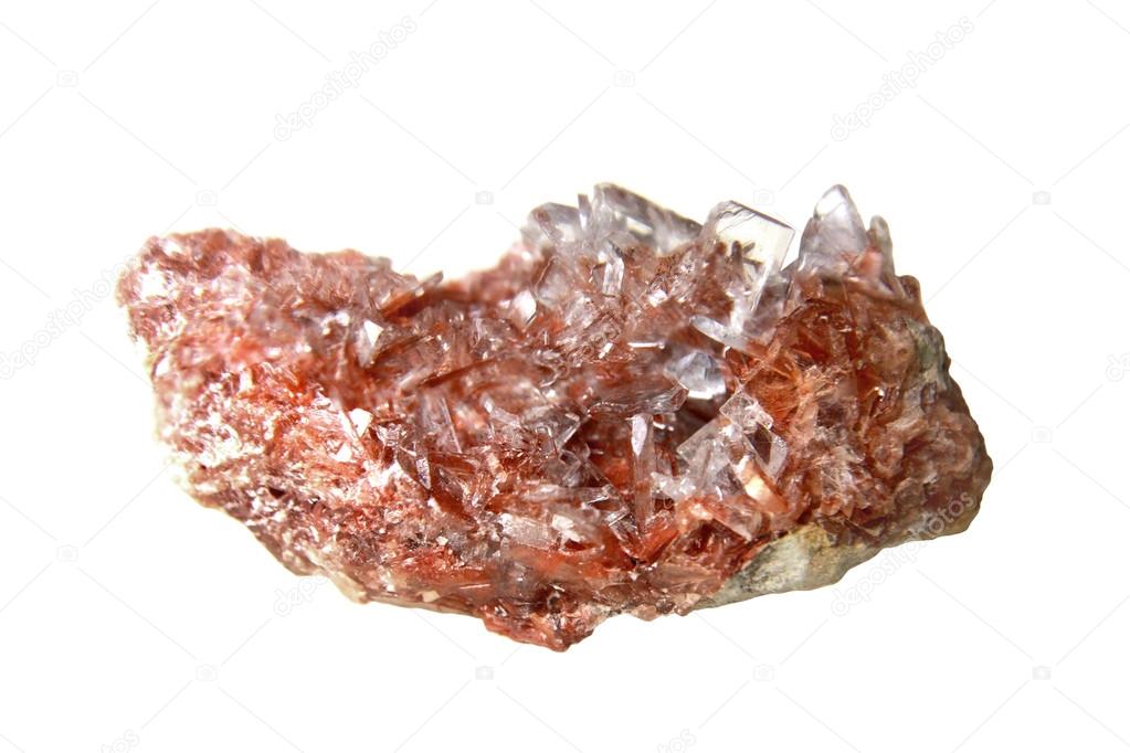 Red celestine mineral