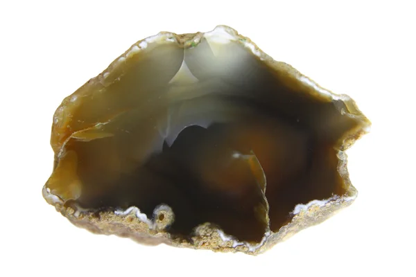 Agate mineral on white — Stock Photo, Image