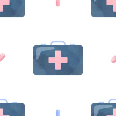 Suluboya desensiz ilk yardım kiti tıbbi tırmanışlar, sağlık hizmetleri klibi, tıbbi illüstrasyon, doktor tırmanışları, karantina zirvesi