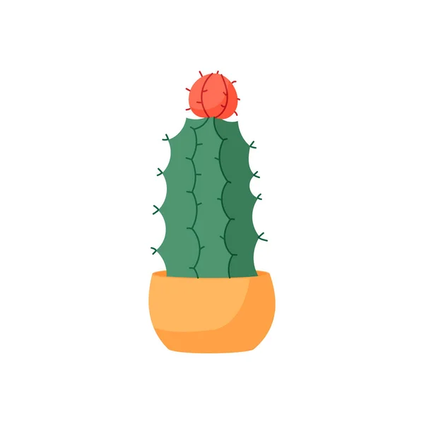 Illustration Cactus Dessin Animé Plat — Image vectorielle