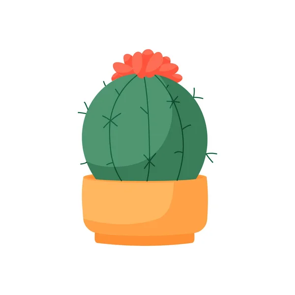 Illustration Cactus Dessin Animé Plat — Image vectorielle