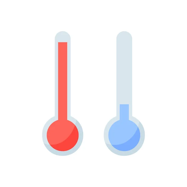 Diseño plano ilustración termómetro de dibujos animados. Elemento meteorológico. — Archivo Imágenes Vectoriales