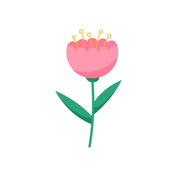 Handgezeichnet Design Cartoon Blume Illustration — Stockvektor