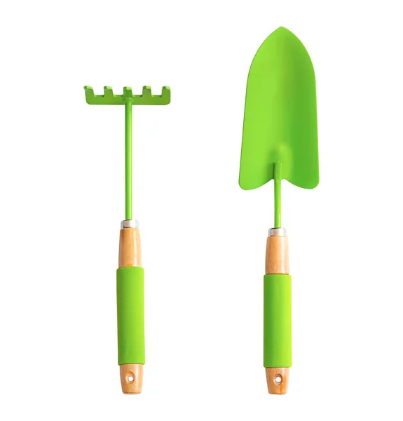 Gardening tools on a white background. Isolated object — Fotografia de Stock