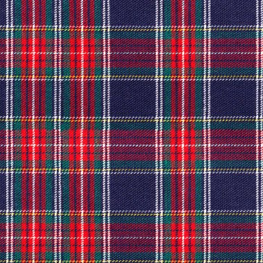 Şablon. Geleneksel Noel damalı desen. Mavi arka planda, kırmızı ve yeşil çizgiler bir kafes oluşturuyor. İskoç ulusal düzeni.