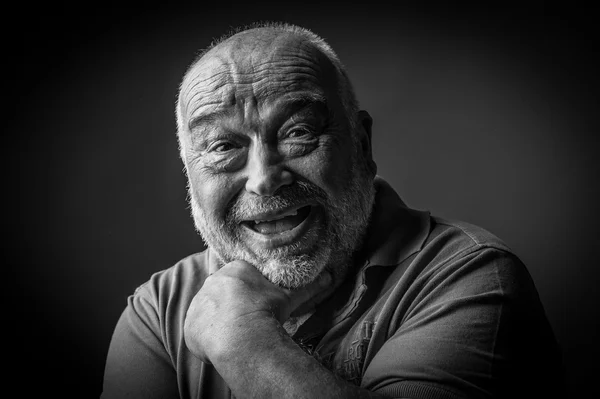 Happy old man looking strange — Stock Photo, Image