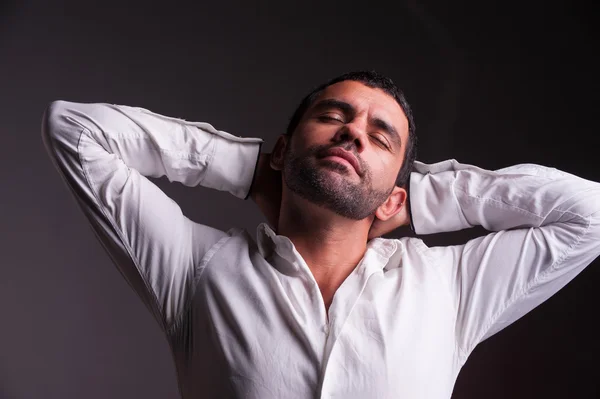 Man stretching and relaxing — Stock Photo, Image