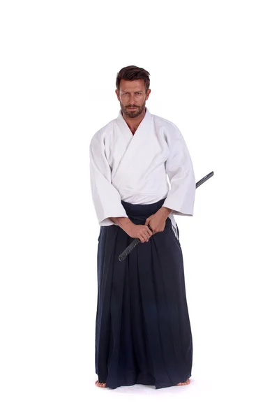 Aikido master stilstand — Stockfoto