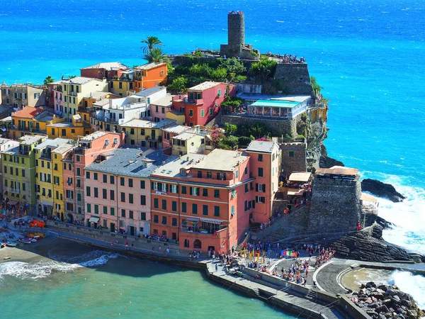 Vernazza Italy 2017 Vernazza Liguria 지역의 Cinque Terre 유네스코 세계유산 — 스톡 사진