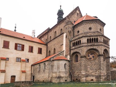 TREBIC, CZECH REPUBLIC - 8 Kasım 2018: Aziz Procopius Bazilikası. UNESCO Miras Bölgesi.