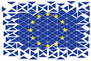 Sembol Avrupa ittifakta geometrik figürler