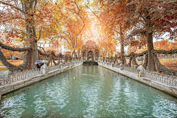 Paris Frankreich Oktober 2016 Marie Medicis Brunnen Garten Luxemburgs Horizontale — Stockfoto