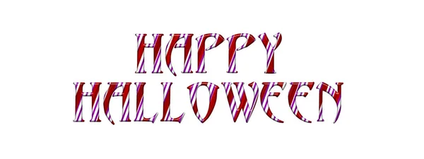 Joyeux Halloween Salutation Illustration Candy Bar Calligraphie Créative Isolé Sur — Photo