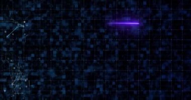 Şebeke desenli gelecekteki teknoloji geçmişi. 3D canlandırma animasyonu. Kusursuz döngü