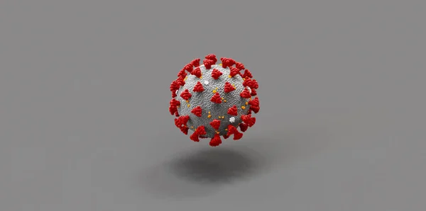 Hög upplösning. Coronavirus mikroskopisk vy. Flytande influensavirusceller. Farligt asiatiskt ncov corona virus, SARS pandemisk risk koncept. 3d-konvertering — Stockfoto