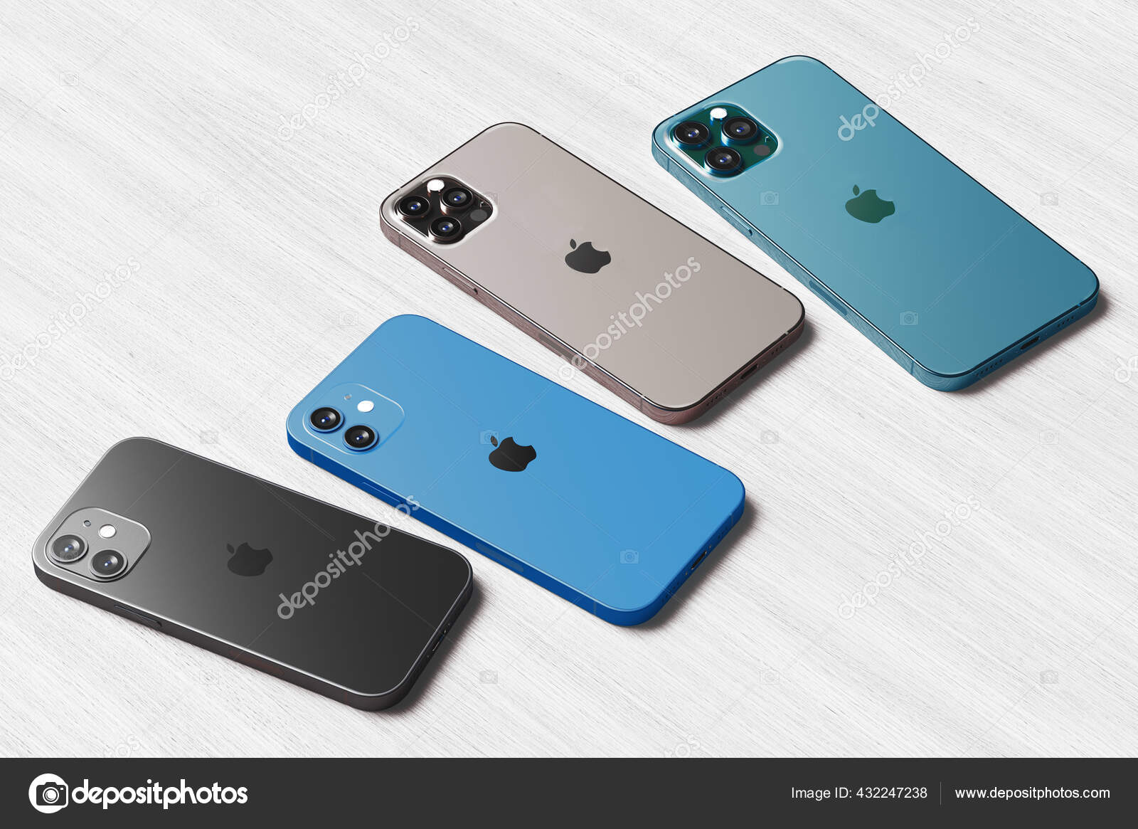 Italy 01 November Iphone 12 12 Mini 12 Pro And 12 Max Smartphones On White Background Latest Apple Mobile Iphones Model Illustrative Editorial Stock Editorial Photo C Decastock