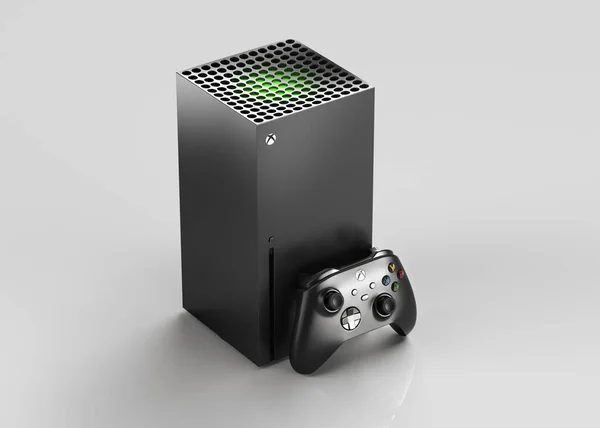 ITALY - 27 DECEMBER, 2020: konsol permainan video baru: Black Xbox Series X — Stok Foto