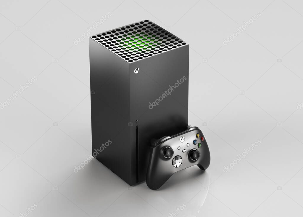 ITALY - 27 DECEMBER, 2020: new video game consoles: Black Xbox Series X.