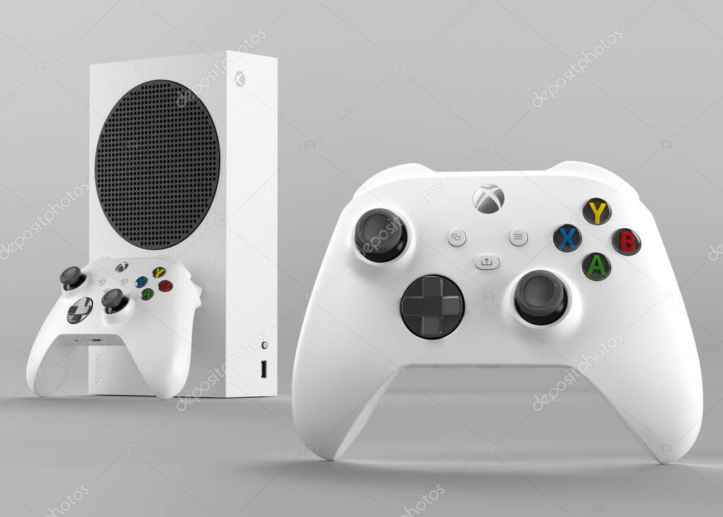 ITALY - 27 DECEMBER, 2020: new video game consoles: Black Xbox Series S.