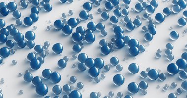 Renkli Plastik Top Arkaplanı, Soyut Eğlence ve Oyun Konsepti. 3d oluşturma