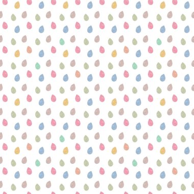 Renkli damlaları olan kusursuz desenler oyuncu ve modern tarzda. Kumaş baskı, kırtasiye, ambalaj, duvar kağıtları, dijital kağıt ve dekoratif tasarım projeleri için mükemmel. Yüksek kalite yineleme kalıbı, neşeli ve canlı bir görünüm..