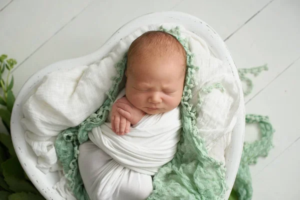 Bebé Dormir Docemente Criança Recém Nascida — Fotografia de Stock