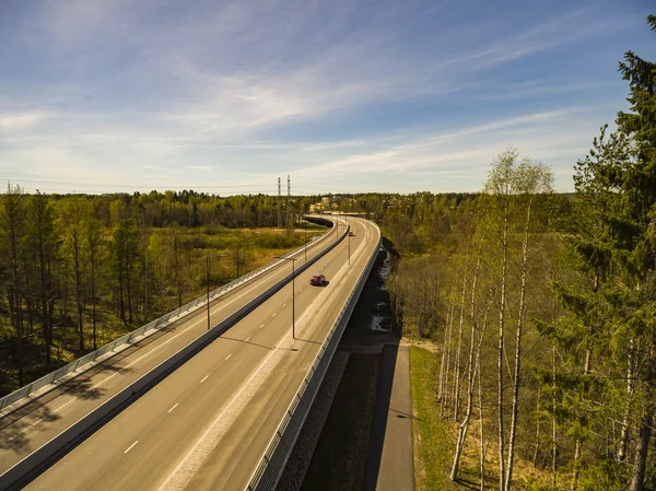 Suomenlahti, el nuevo puente Imagen de archivo