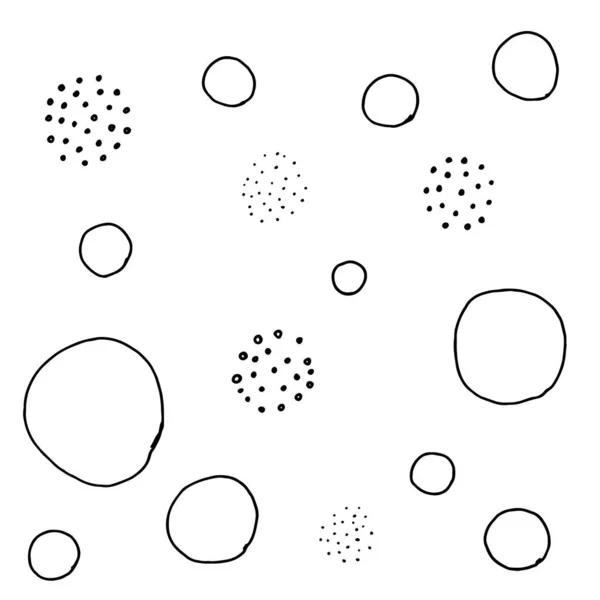 Zwart Wit Met Hand Getekende Achtergrond — Stockvector