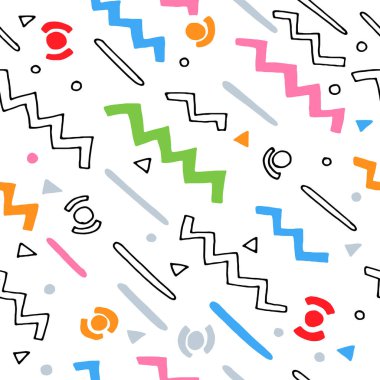 Elle çizilmiş karalama biçimi kusursuz desen.