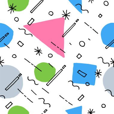 Elle çizilmiş karalama biçimi kusursuz desen.