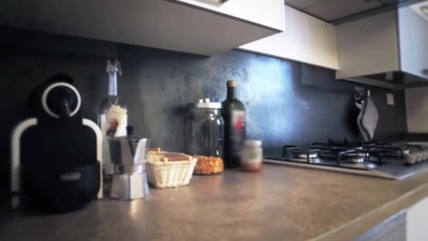 Casa cocina interior — Vídeo de stock