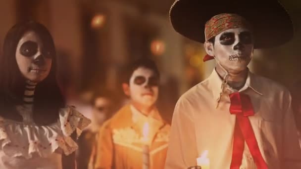 Celebración del día de la muerte — Vídeos de Stock