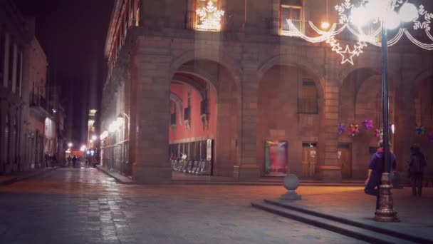 Città messicana di notte slp — Video Stock