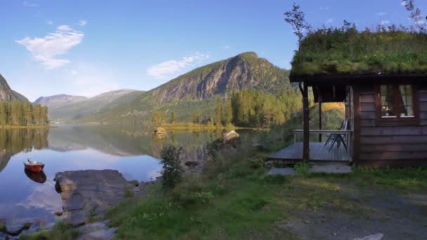 Noruega casa emblemática — Vídeo de stock