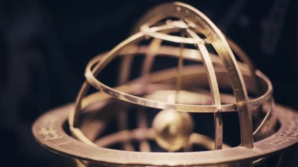 Old Armillary Sphere — Stock Video