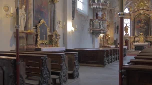 室内的教堂的圣吉尔 — 图库视频影像