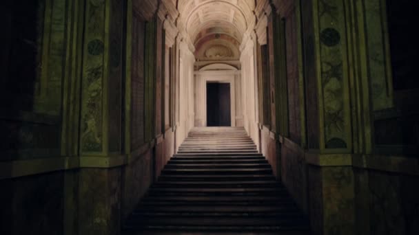 Korridor gamla Ducal Palaces — Stockvideo