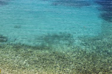 Mavi deniz arka planı. Adriyatik Denizi