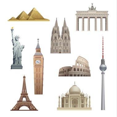 landmarks of the world clipart