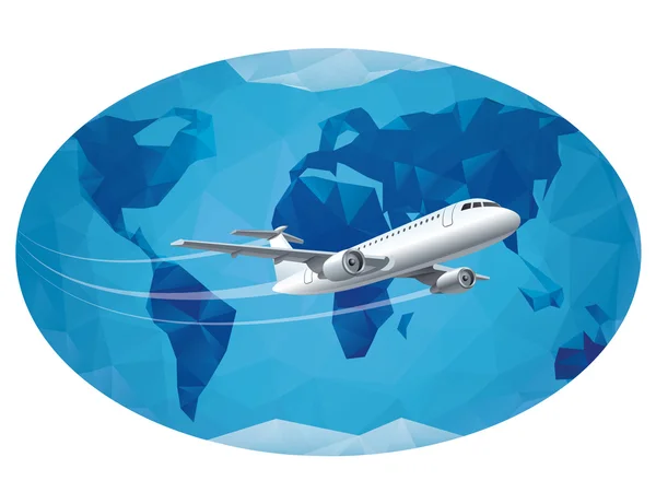 Air travel around the world — Stock Vector