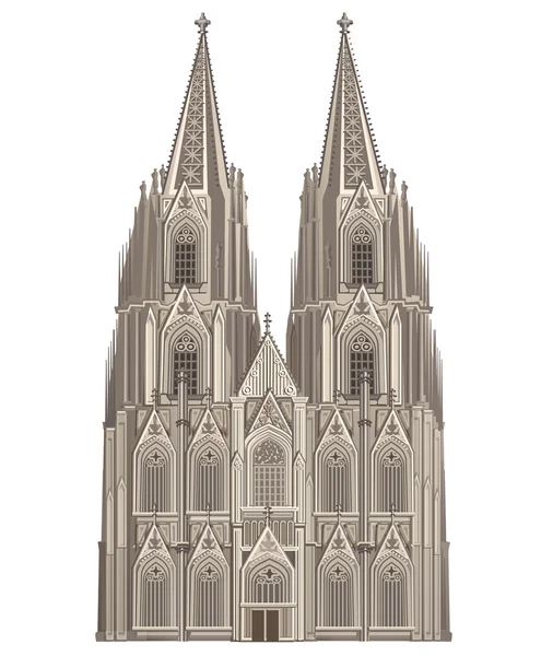 Ancienne cathédrale de Cologne — Image vectorielle